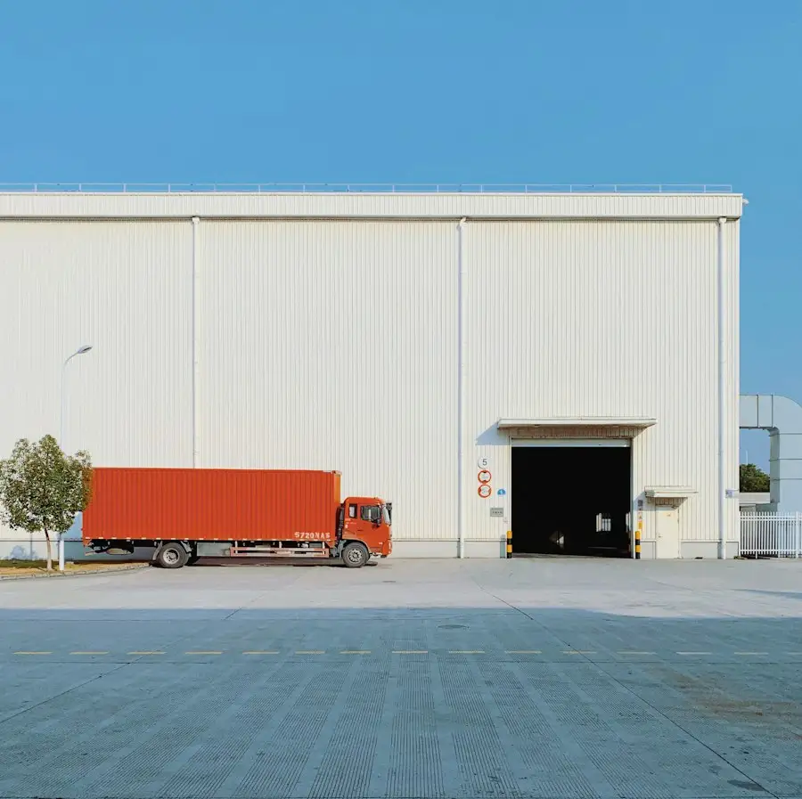 Loading dock with freight truck