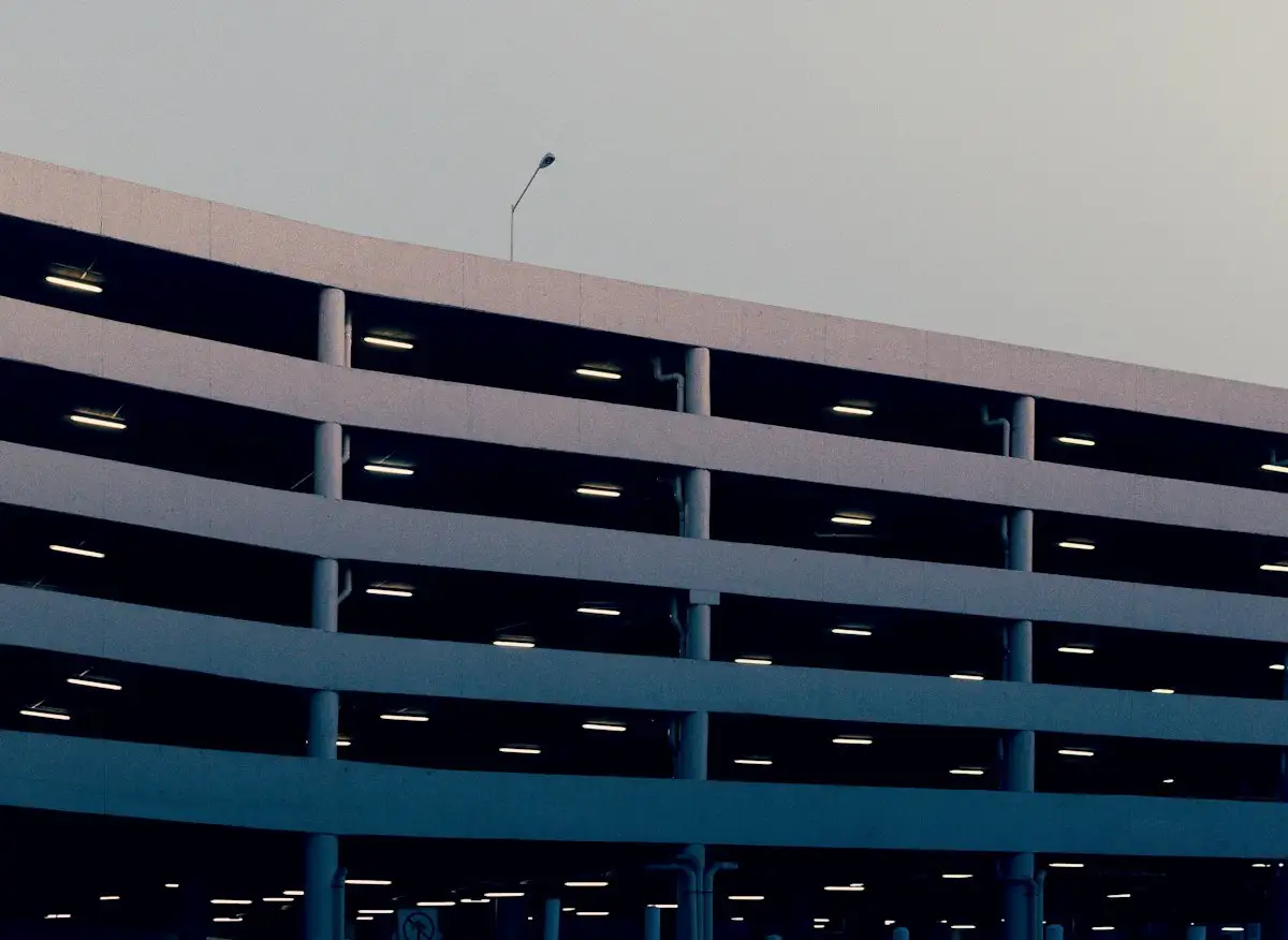 Parking structure exterior